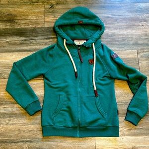 Wanakome teal full zip hoodie